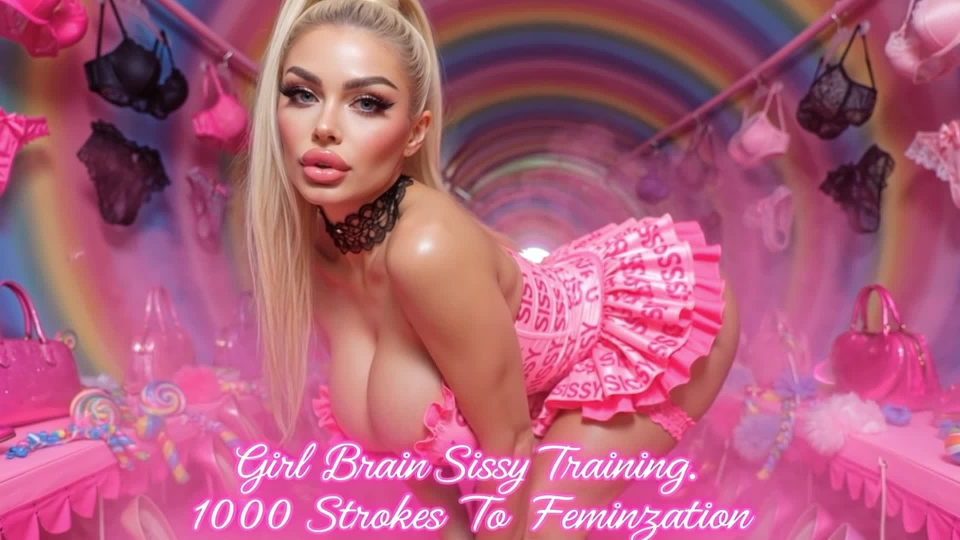 Girl Brain Sissy Training. 1000 Strokes To Feminization