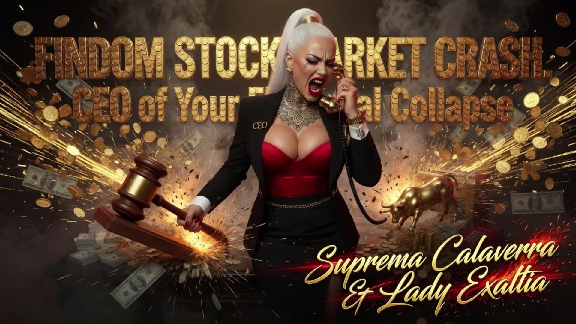 Findom Stock Market Crash. Ceo Of Your Financial Collapse