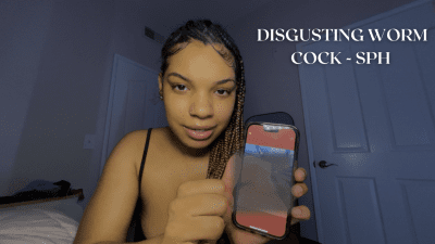 Disgusting White Worm Cock