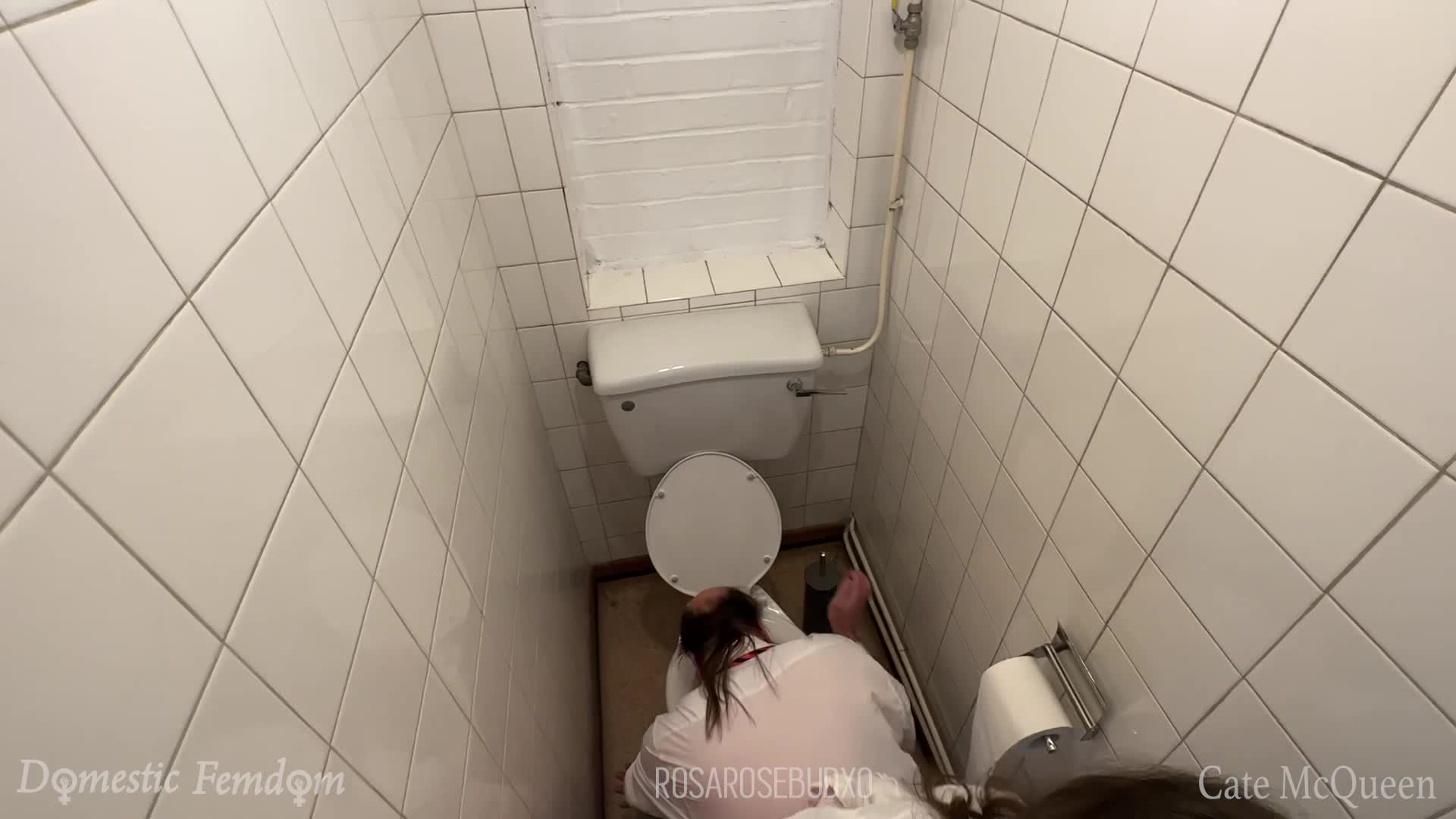 School Bullies Humiliating Bathroom Treatment- Double Domme, Spit, Headflushing & Bullying