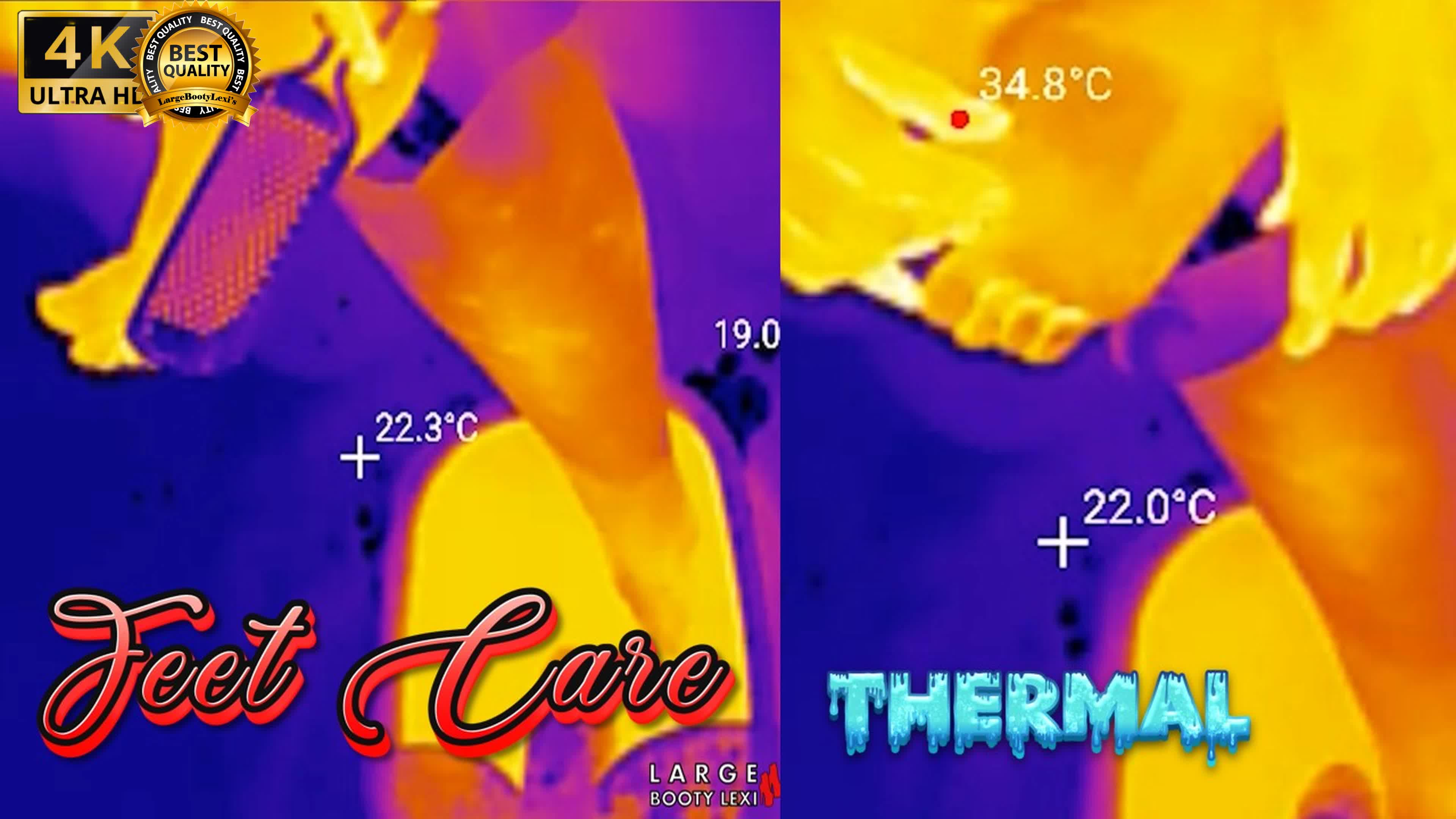 Feet Soles Get Ground, Buffed And Lubed Until They're Glossy-Fuckable Thermal POV (4k Landscape)