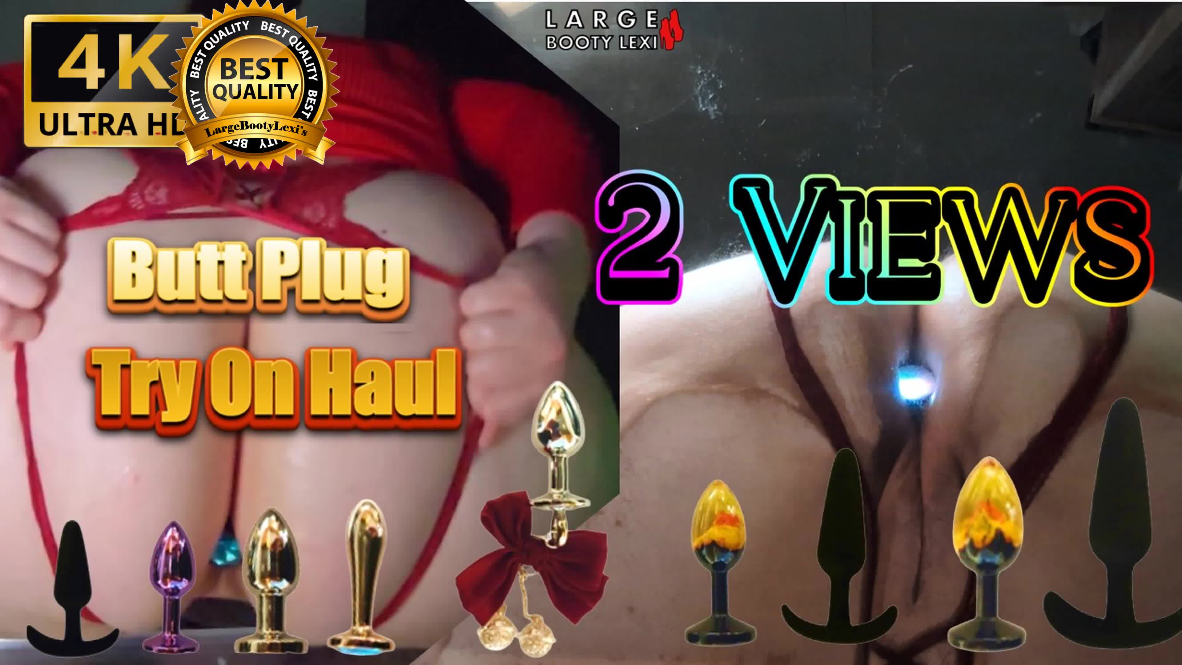 Butt Plug Try-On Haul Complete Collection: Including My Largest Ever + Striptease Cum Show (4k Landscape)
