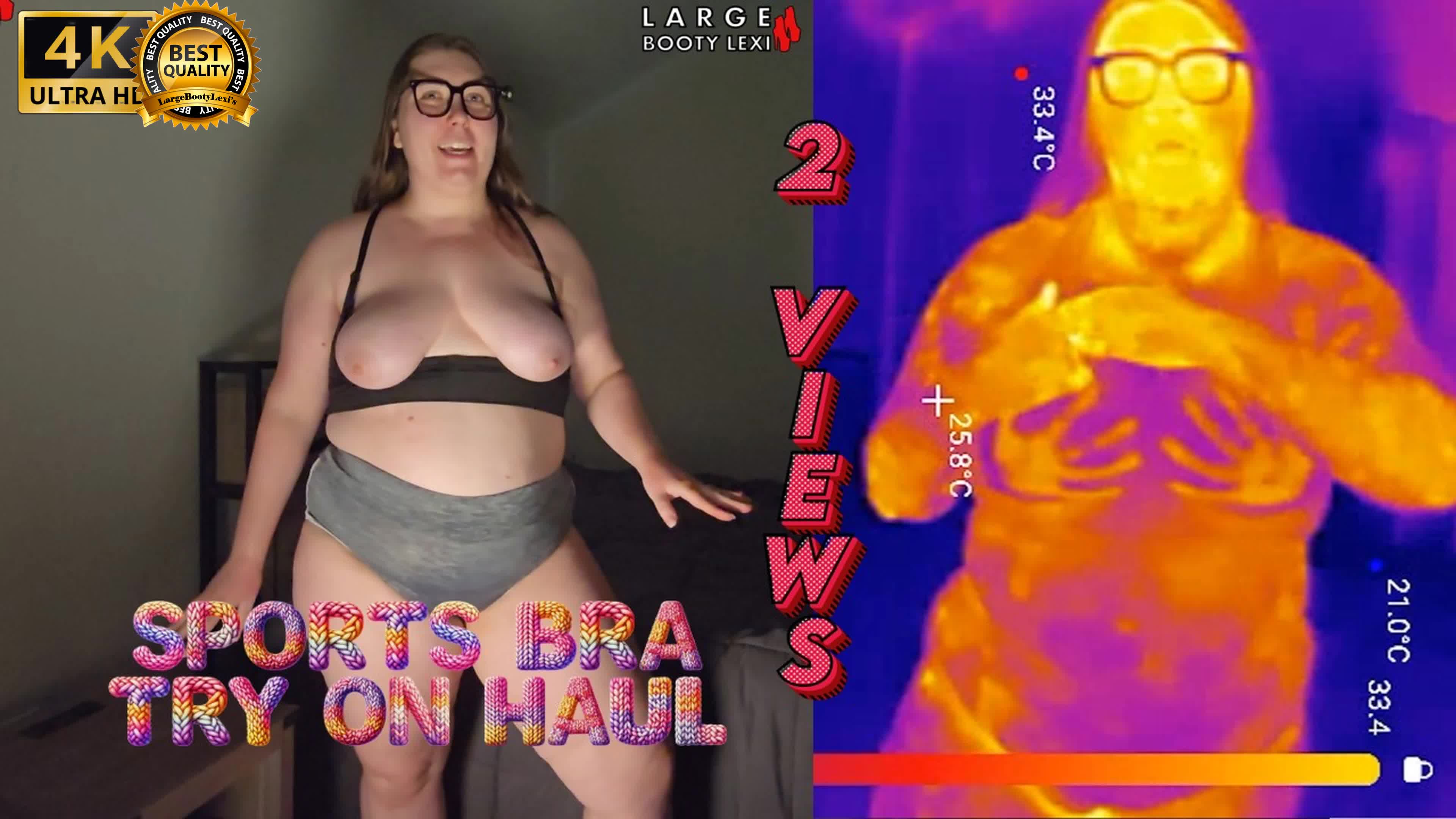 Sports Bra Try-On Complete Collection With Boob Bounce Tests And Naked Twerk Tease (4k Landscape)