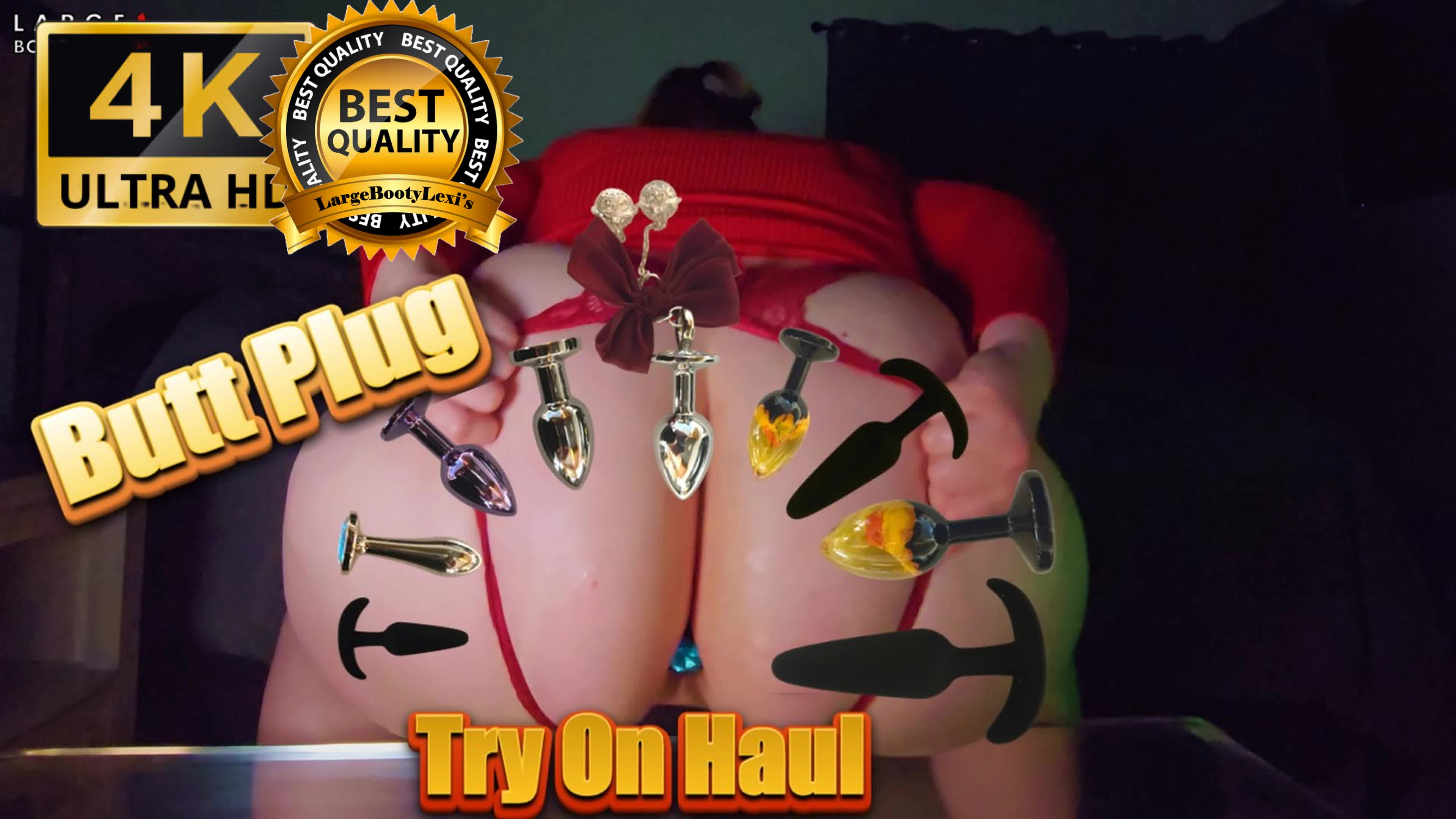 Butt Plug Try-On Haul: Including My Largest Ever + Striptease Cum Show (4k Landscape)