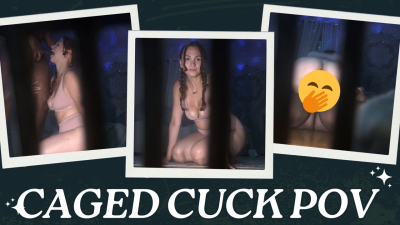 Caged Cuck POV: Watch Me Fuck Him