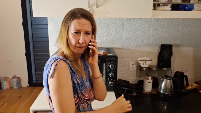 Cheating Stepmom Bred While Hubby's On The Phone