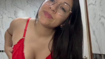 Squeezing And Spitting On My Natural Tits