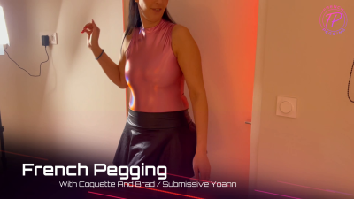 French Pegging - He Sucks My Man While I Fuck His Ass With My Strapon! Intense Anal Orgasm