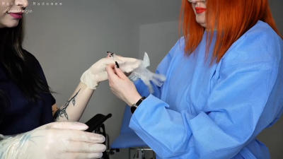 Doctress Having Fun With Me | Glovefetish | Strapon | Squirt