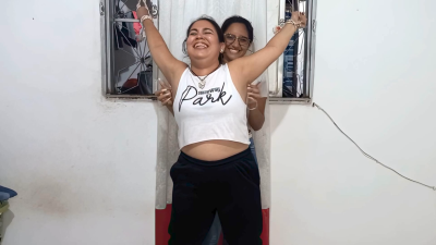 Celeste Tickles Gaby's Armpits And Belly