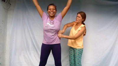 Aurora Tickles Fernanda's Thighs And Belly