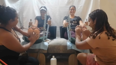 Adriana And Ivonne Laugh Hysterically As They Get Their Feet Tickled