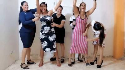 Two Girls Get Gang Tickled After A Party