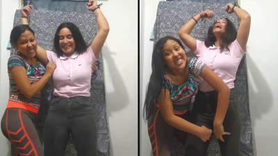 Nicole Tickles Daniela's Thighs And Armpits