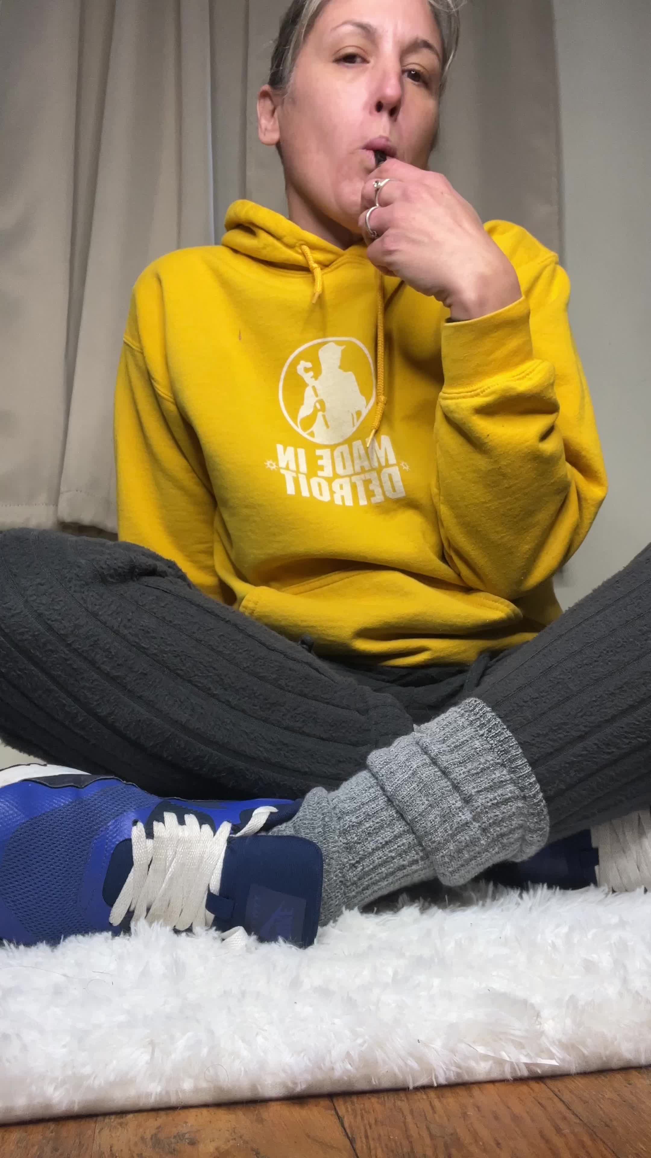 Watch Me Vape & Blow In Your Face While I Make You Worship My Dirty Sneaker & Socks