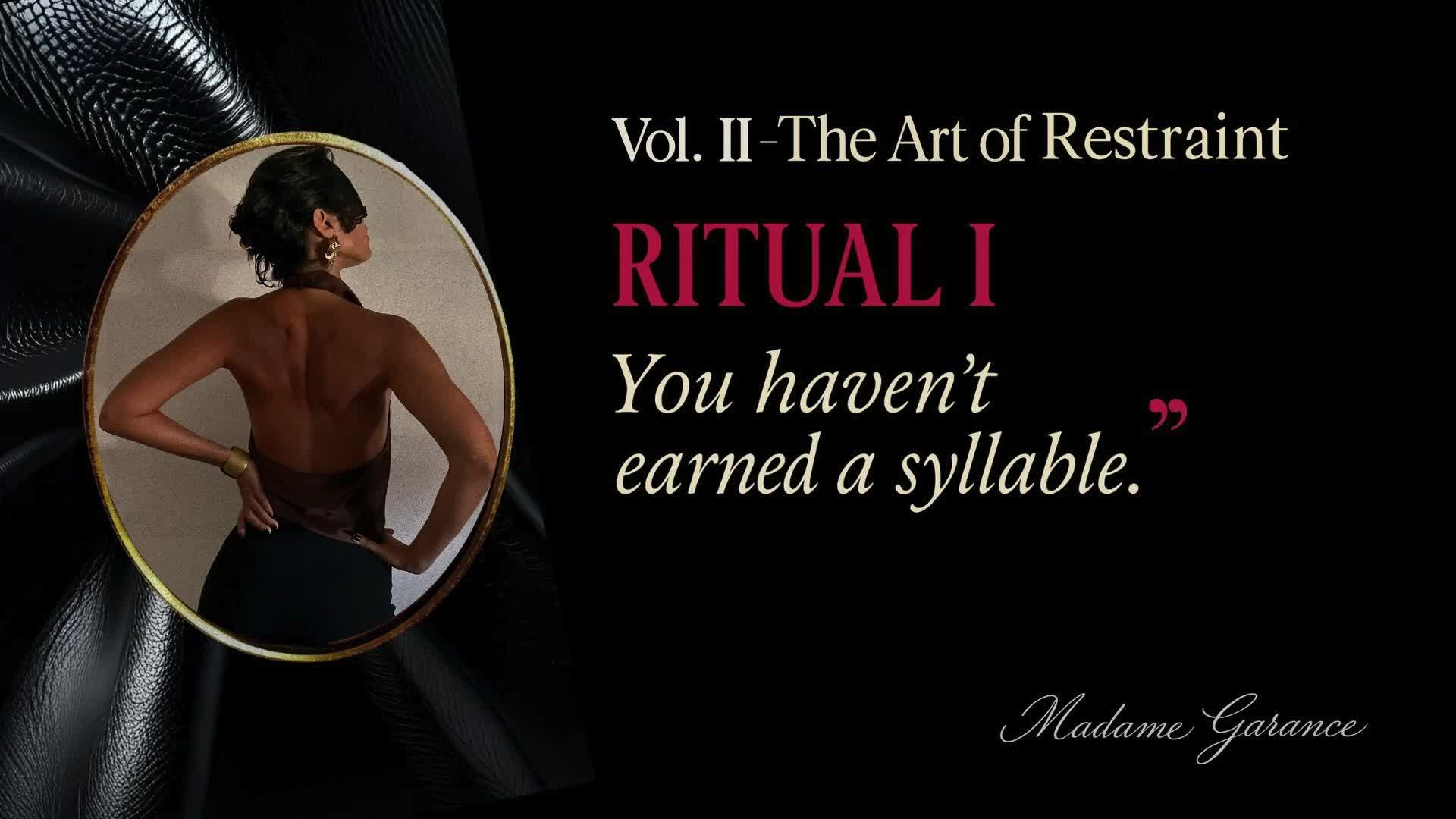 Ritual I- The Naming | By Madame Garance