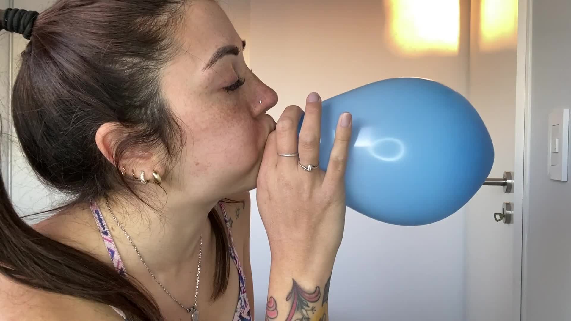 Inflating Balloons And Rubbing Them On My Body