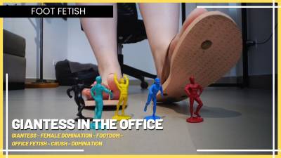 Giantess In The Office: Louise Marcada Crushes Little Men Under Her Feet (En Sub)- Giantess- Female Domination- Footdom- Office Fetish- Crush- Domination