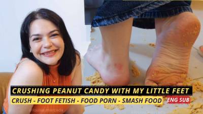 Crushing Peanut Candy With My Little Feet