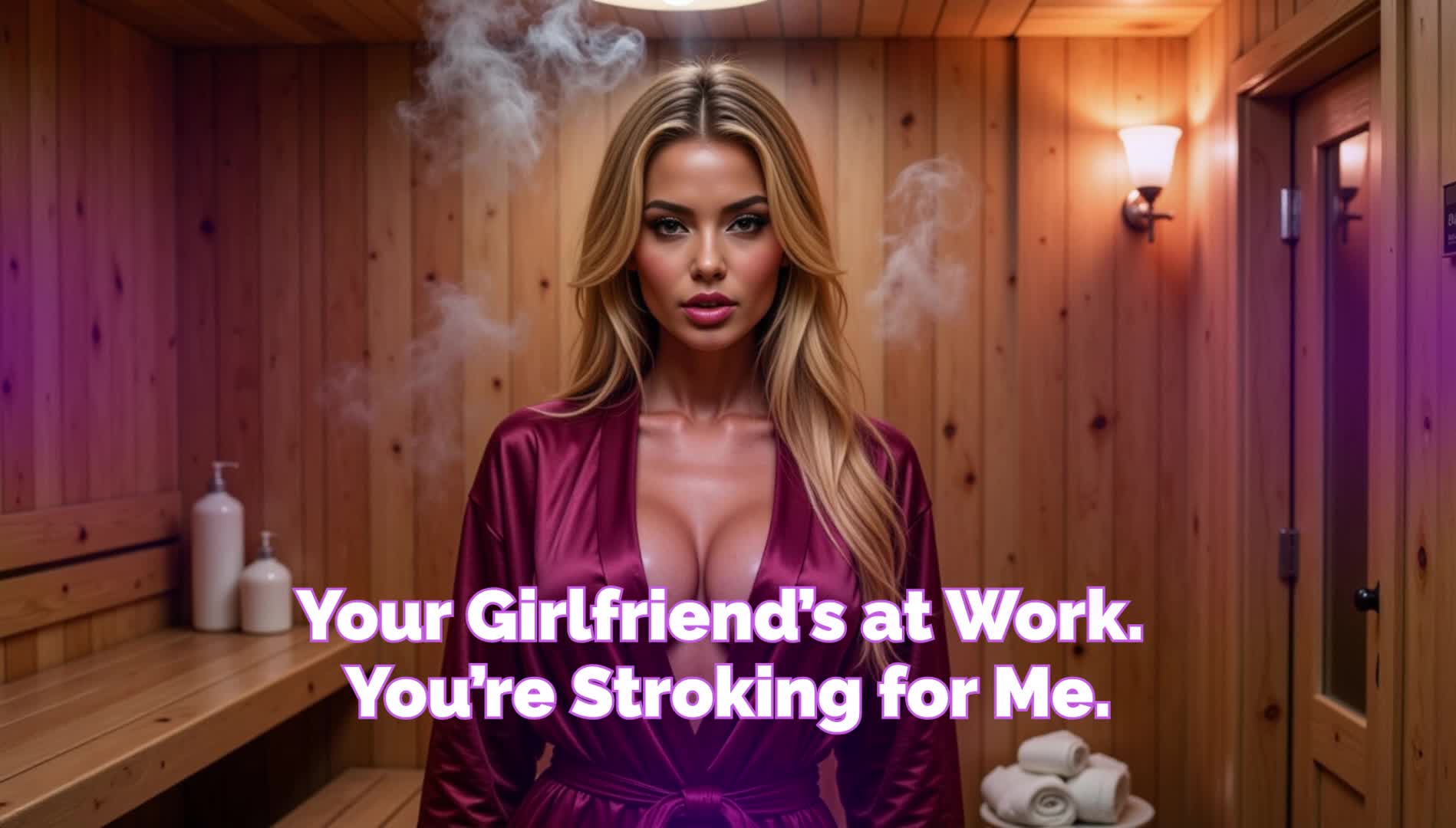 Your Girlfriend's At Work. You're Stroking For Me