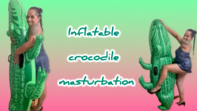 Inflatable Crocodile Masturbation