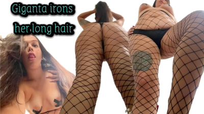 Giant Irons Her Long Hair
