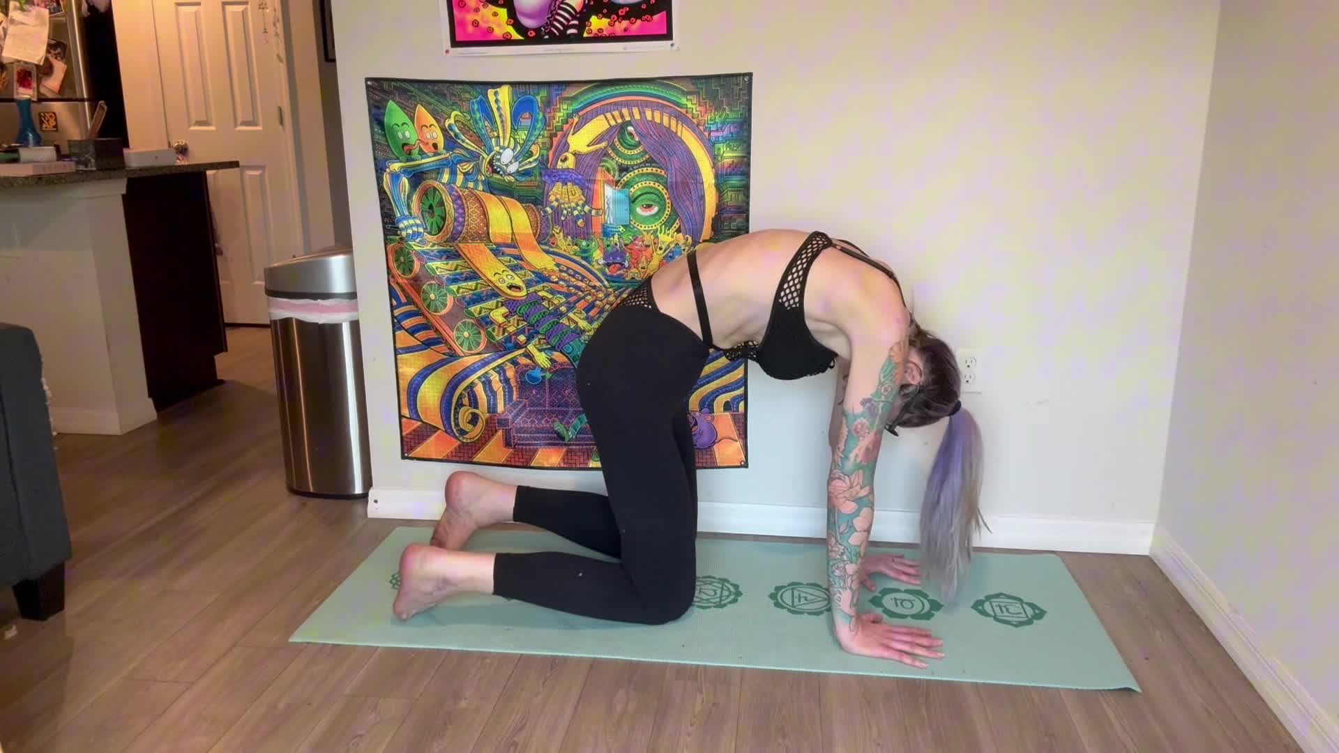 Squirting Through My Yoga Leggings - Soaking