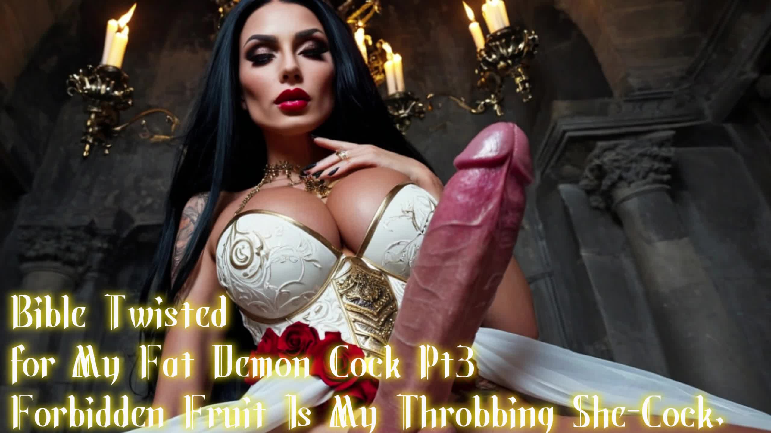 Bible Twisted For My Fat Demon Cock Pt3. Forbidden Fruit Is My Throbbing She-Cock