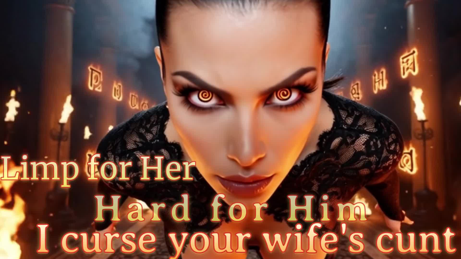 I Curse Your Wife's Cunt. Limp For Her, Hard For Him