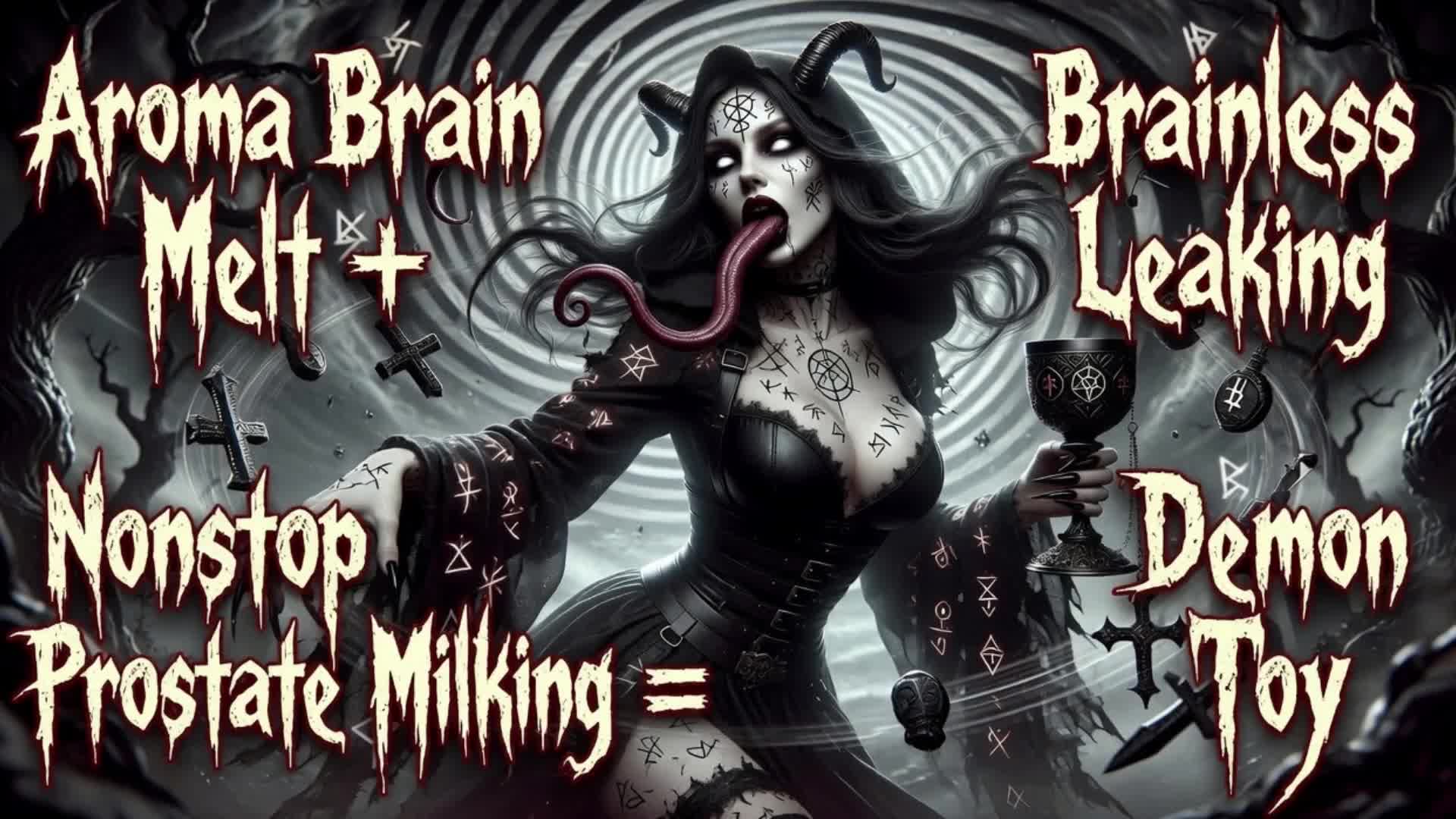 Aroma Brain Melt + Nonstop Prostate Milking = Brainless Leaking Demon Toy