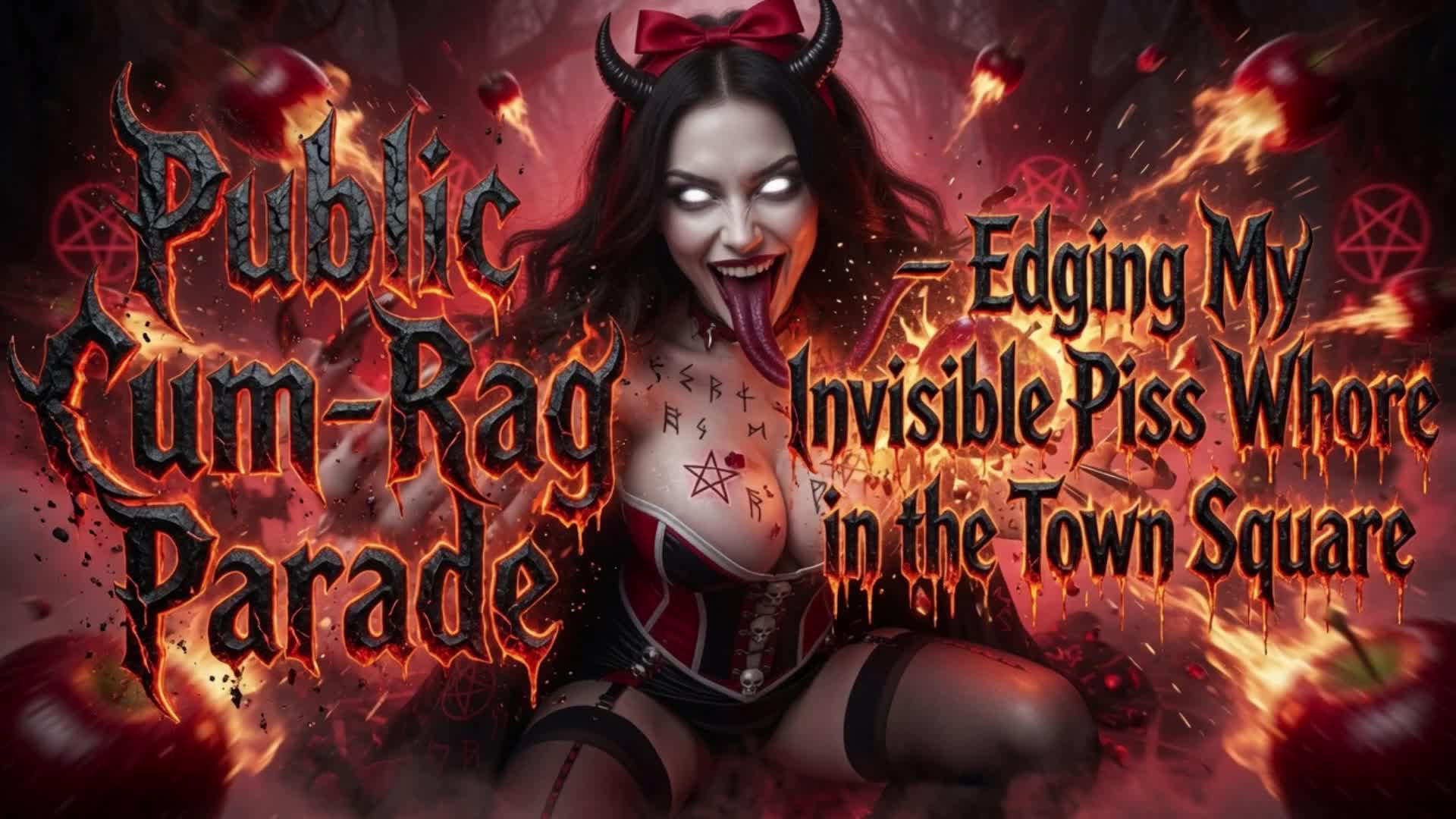 Public Cum-Rag Parade - Edging My Invisible Piss Whore In The Town Square