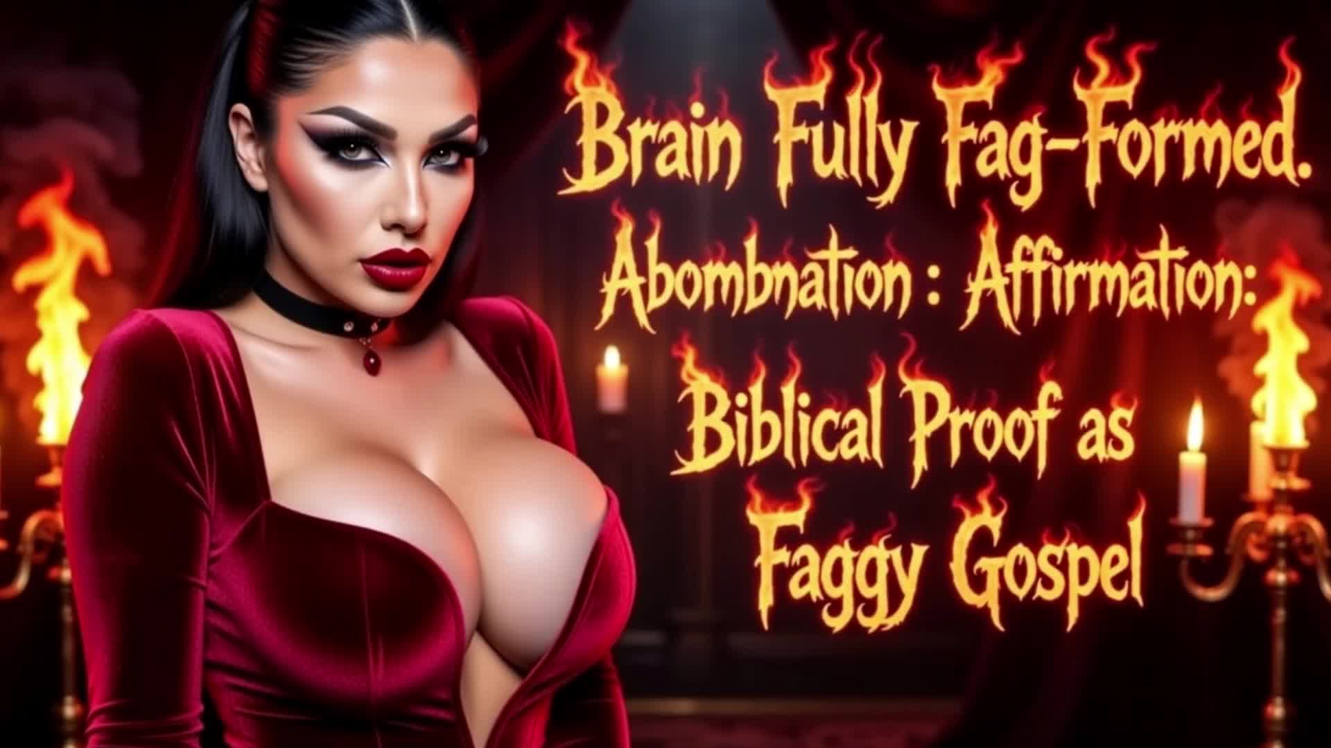 Brain Fully Fag-Formed. Abomination Affirmation: Biblical Proof As Faggy Gospel