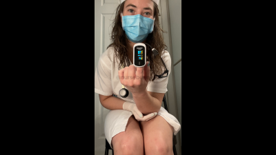 White Vintage Nurse Self Stimulation Testing With Vibrator 720p