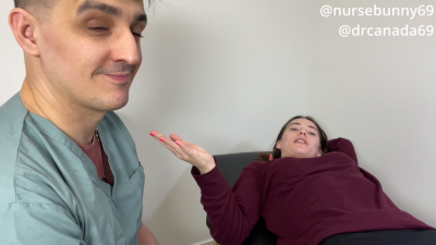 Navel Exam Demonstration With Nurse Bunny And Dr. Canada 4k