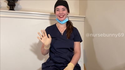 Self Breast Exam In Scrubs 4k