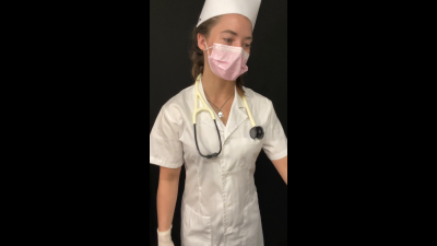 POV Stethoscope Exam Vintage Nurse White Stethoscope Lingerie To Nude