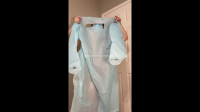 Surgical Ppe Sheer Isolation Gown Standing Orgasm 1080p