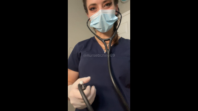 POV Physical Exam Otoscope, Stethoscope, Manual Bp Cuff In Navy Scrubs 1080p