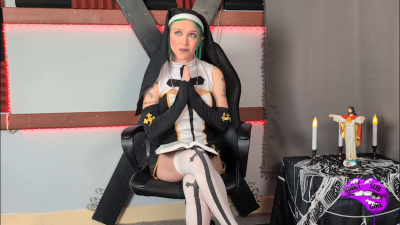 Nun Needs Jesus: Cross In Ass, Squirting On Savior
