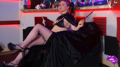 The Satin Witch Summoning Mage Hand Pussy Stretching