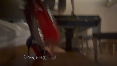 Click For Gif Cbt-Black High Heels Trampling The Submissive's Genitals