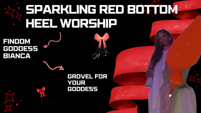 Findom Goddess Bianca Sparkling Heel White Fishnet Worship: Grovel At My Feet