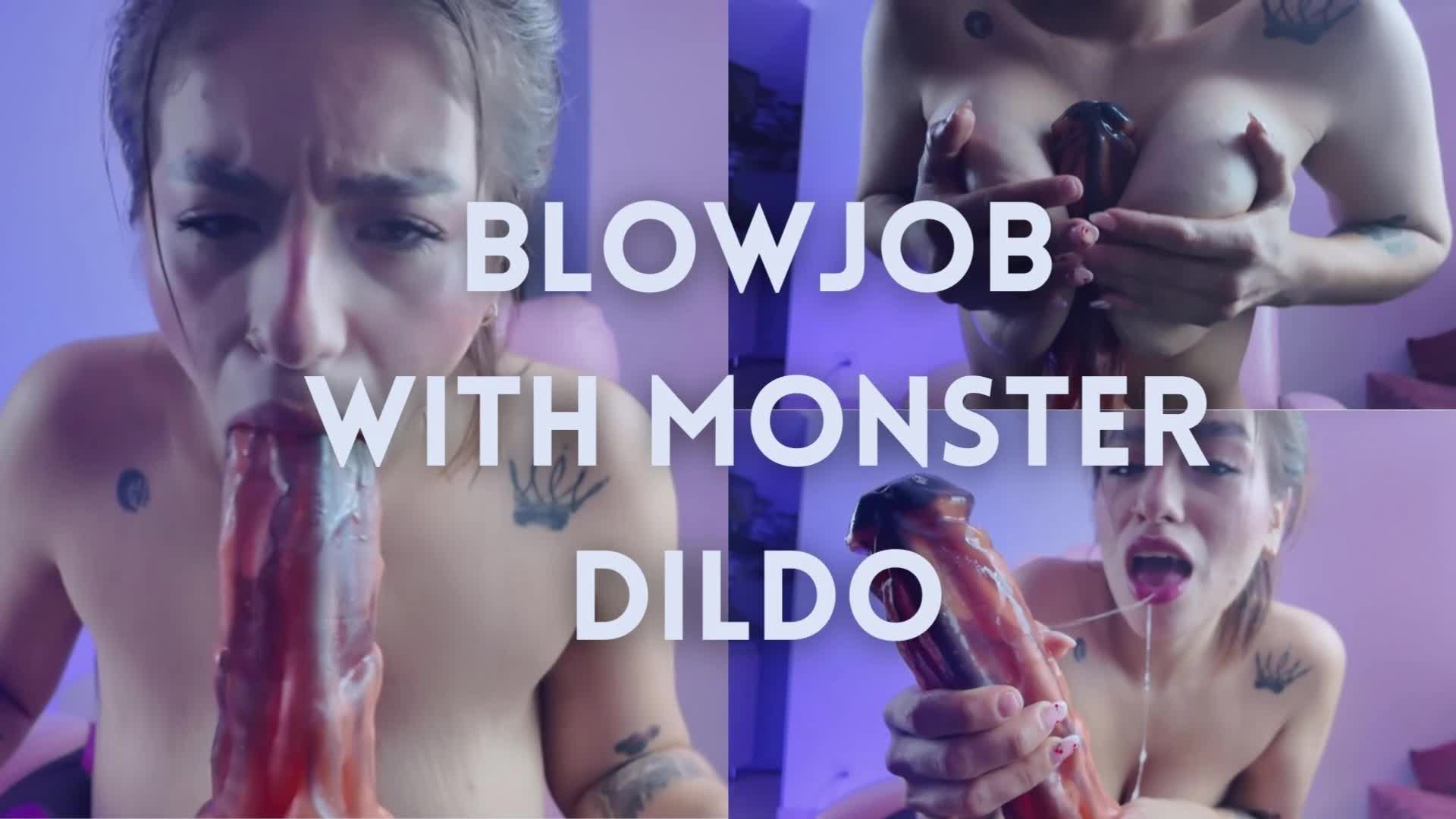 Blowjob With Big Dildo