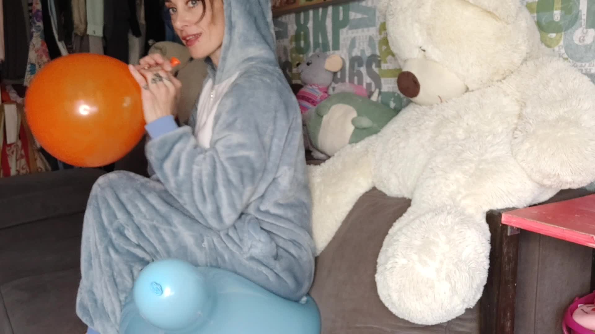 Put On My Pajamas And Decided To Play With Balloons. B2P & S2P