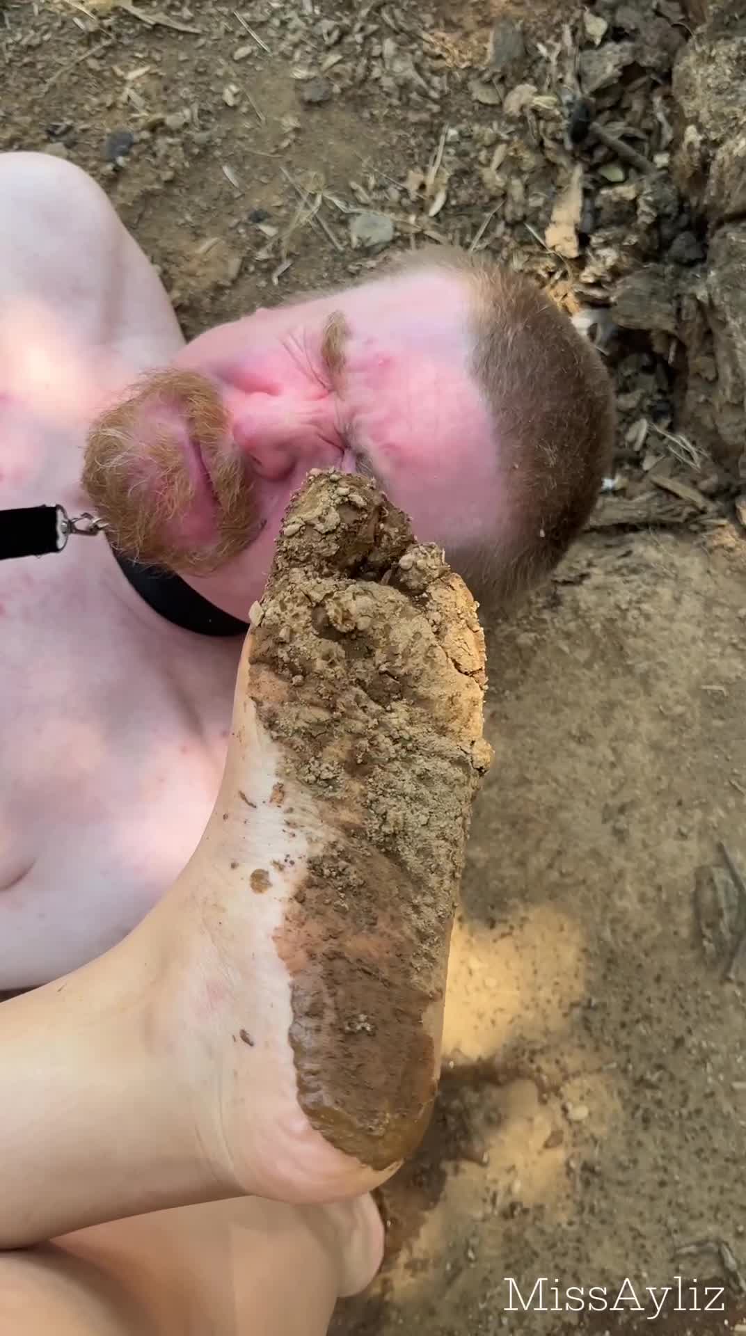 Muddy Foot Licking