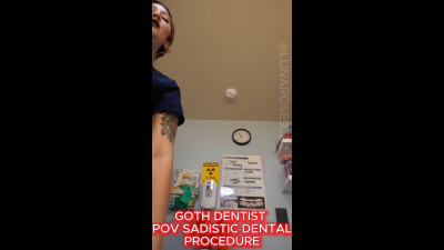 9 Min POV Goth Dr.Luna Walks In Annoyed To See You And You Are Riddle With Cavities, Of Course I Perform The Procedure And Give You A Couple Of Fillings, But I Am A Little More Aggressive Than Usual, Watch Me Be Evil Sadistic While Performing The Pro