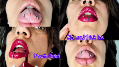 Pink Lipstick On Thick Lips- Big Mouth- Mouth Fetish