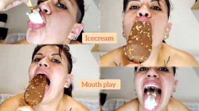 Eating My Icecream- Mouth Play- Mouth Fetish