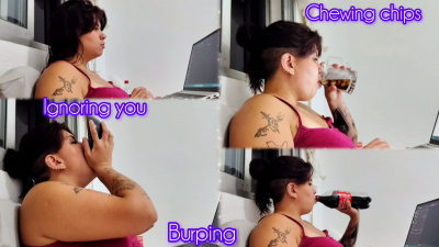 Ignoring You- Chewing And Burping- Burp Fetish