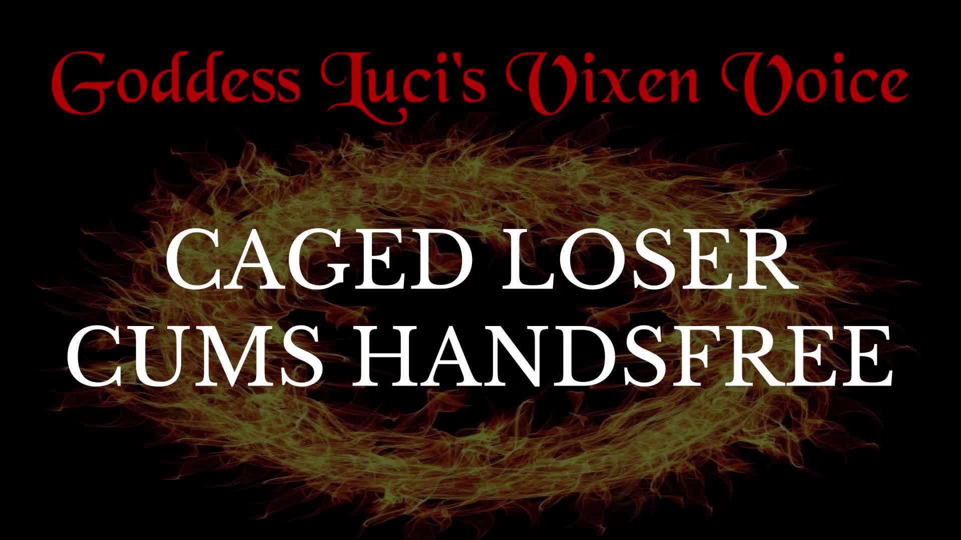 Caged Loser Cums Handsfree